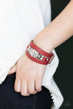 Load image into Gallery viewer, Ultra Urban - Red Leather Bracelet Paparazzi Accessories
