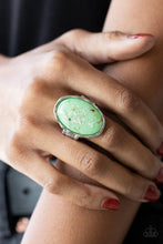 Load image into Gallery viewer, Glittery With Envy - Green Ring Paparazzi Accessories