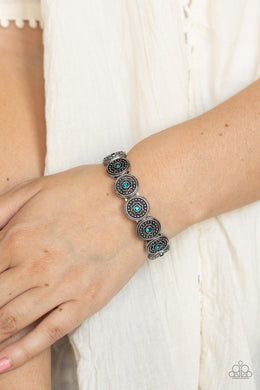 Colorfully Celestial - Blue Rhinestone Stretchy Bracelet Paparazzi Accessories