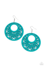 Load image into Gallery viewer, Tropical Reef - Blue Wooden Earrings Paparazzi Accessories