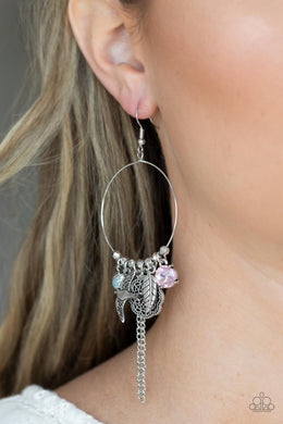 TWEET Dreams - Pink Rhinestone Earrings Paparazzi Accessories