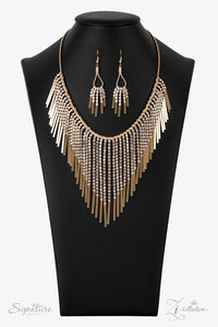 2021 Zi,gold,rhinestones,short necklace,The Amber Zi Collection Necklace
