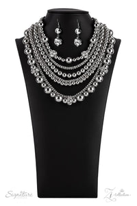 2021 Zi,rhinestones,short necklace,silver,The Liberty Zi Collection Necklace