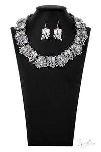 2021 Zi,iridescent,rhinestones,short necklace,white,Exceptional Zi Collection Necklace