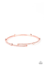 Load image into Gallery viewer, Upgraded Glamour - Copper Rhinestone Coil Bracelet Paparazzi Accessories