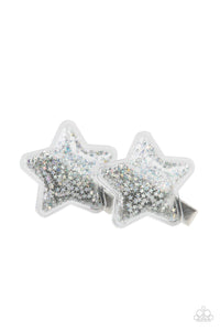 Alligator Clip,patriotic,silver,stars,Stellar-ista - Silver Hair Accessory