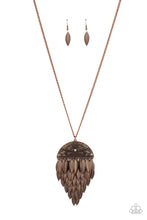 Load image into Gallery viewer, Canopy Cruise - Copper Feather Necklace Paparazzi Accessories
