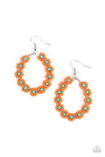 Load image into Gallery viewer, Festively Flower Child - Orange Seed Bead Earrings Paparazzi Accessories