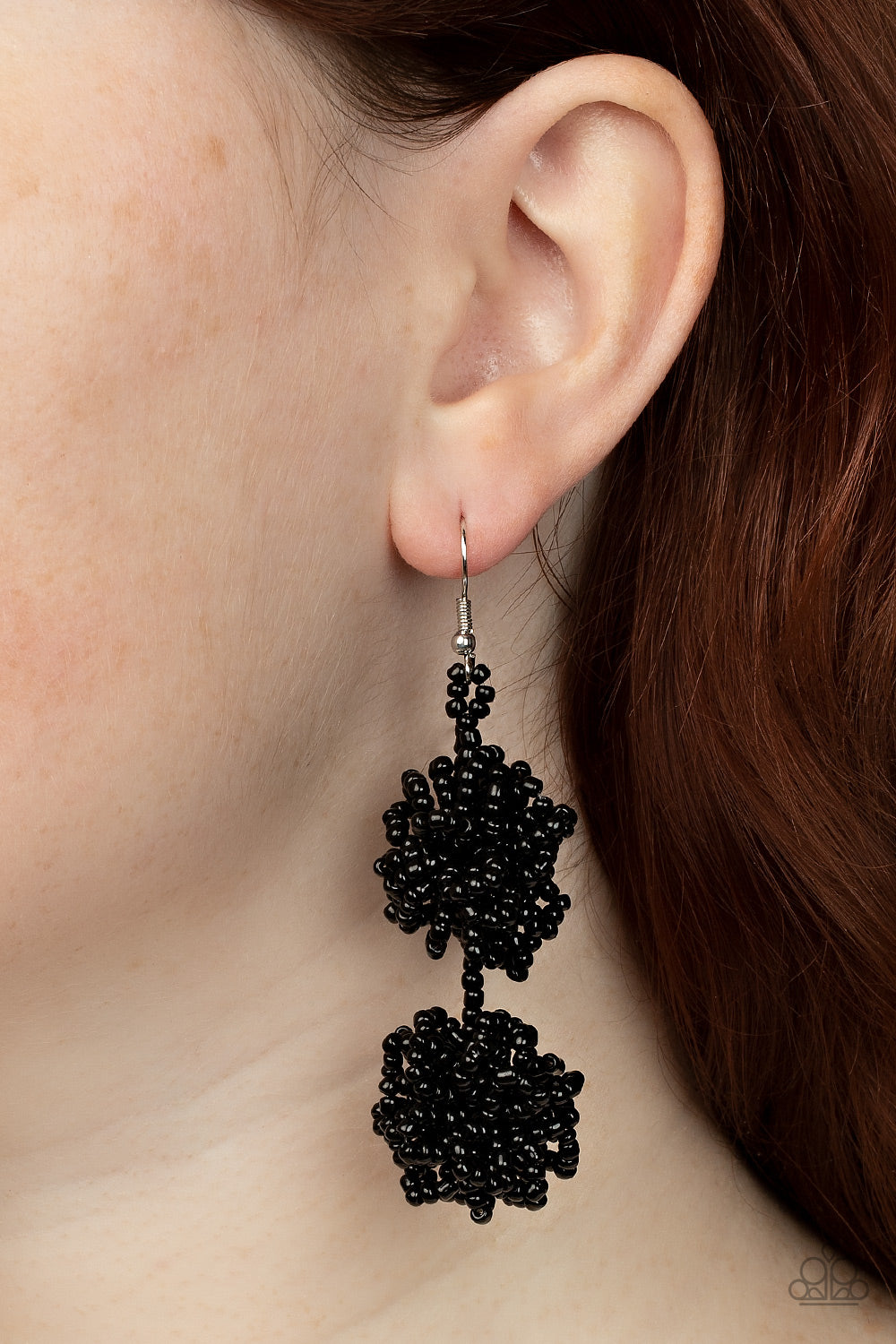 Celestial Collision - Black Earrings Paparazzi Accessories