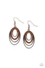 Load image into Gallery viewer, Date Night Diva Copper Rhinestone Earring Paparazzi Accessories