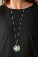 Load image into Gallery viewer, Spin your PINWHEELS Green Necklace Paparazzi Accessories
