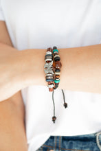 Load image into Gallery viewer, Mountain Motif Orange Leather Urban Bracelet Paparazzi Accessories