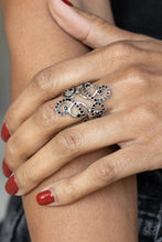 Load image into Gallery viewer, Billowing Beauty - Black Rhinestone Ring Paparazzi Accessories