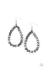 Load image into Gallery viewer, Striking RESPLENDENCE - Silver Rhinestone Earrings Paparazzi Accessories