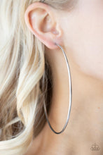 Load image into Gallery viewer, Colossal Couture - Silver Hoop Earrings Paparazzi Accessories