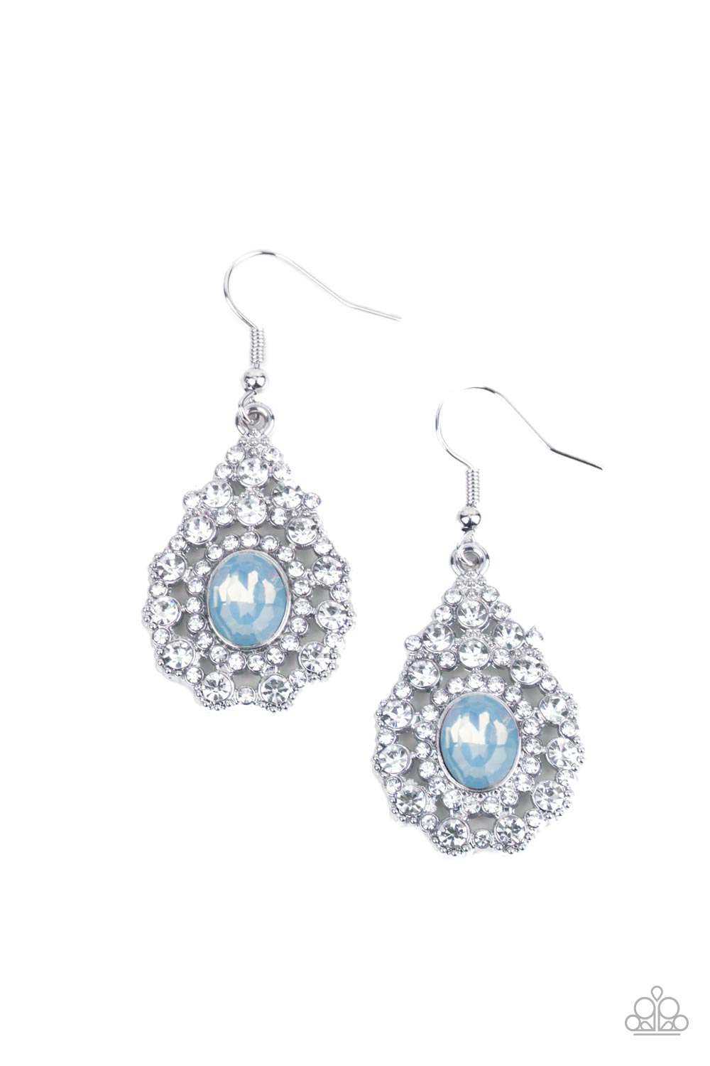 Celestial Charmer - Blue Rhinestone Earrings Paparazzi Accessories