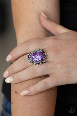 Adobe Sunrise - Purple Stone Ring Paparazzi Accessories