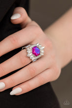 Load image into Gallery viewer, Divine Intervention - Pink Oil Spill Rhinestone Ring Paparazzi Accessories