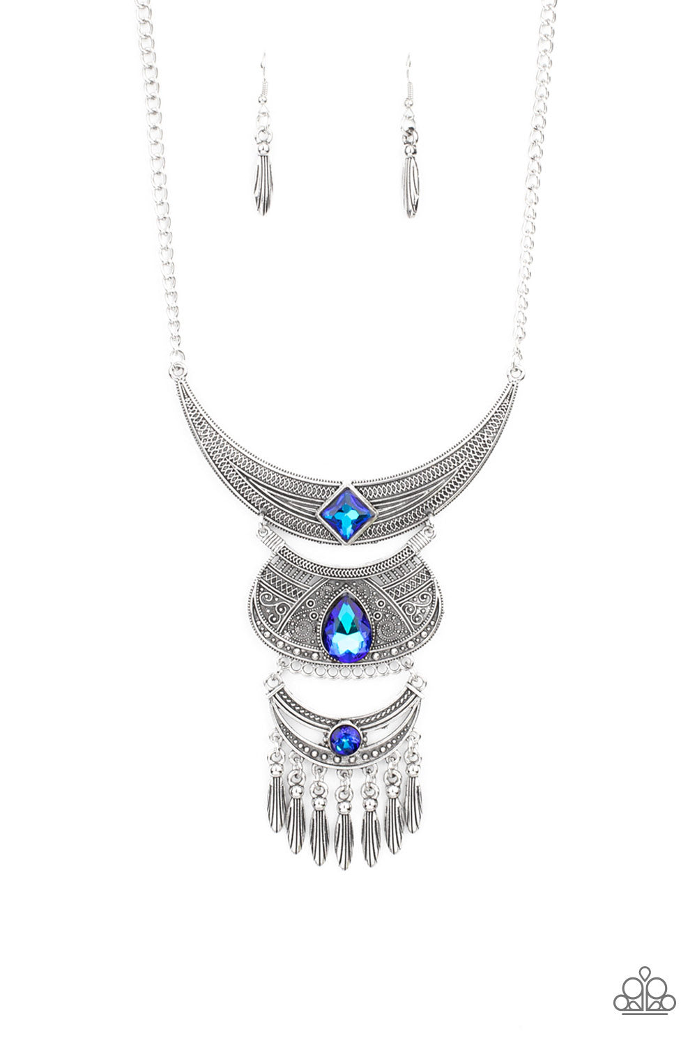 Lunar Enchantment - Blue Oil Spill Necklace Paparazzi Accessories