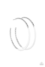 Load image into Gallery viewer, DIP, DIP, Hooray! - White Hoop Earrings Paparazzi Accessories