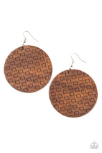 Load image into Gallery viewer, WEAVE Me Out Of It - Brown Leather Earrings Paparazzi Accessories