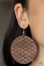 Load image into Gallery viewer, WEAVE Me Out Of It - Brown Leather Earrings Paparazzi Accessories