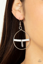 Load image into Gallery viewer, Free Bird Freedom - White Feather Earrings Paparazzi Accessories