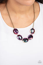 Load image into Gallery viewer, Cosmic Closeup - Brass Necklace Paparazzi Accessories