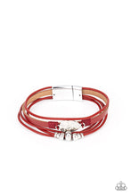Load image into Gallery viewer, Tahoe Tourist - Red Leather Magnetic Bracelet Paparazzi Accessories