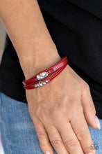Load image into Gallery viewer, Tahoe Tourist - Red Leather Magnetic Bracelet Paparazzi Accessories