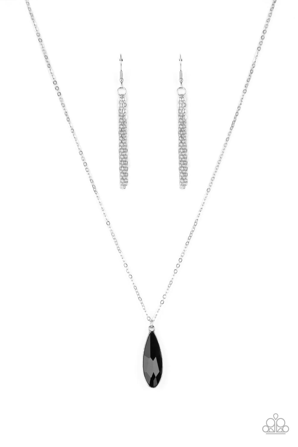 Prismatically Polished - Black Rhinestone Necklace Paparazzi Accessories