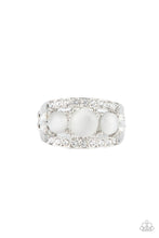 Load image into Gallery viewer, Majestically Mythic - White Cat&#39;s Eye Ring Paparazzi Accessories