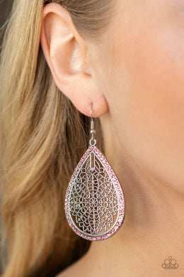 Fleur de Fantasy - Pink Earrings Paparazzi Accessories