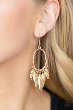 Load image into Gallery viewer, Artisan Aria - Gold Earrings Paparazzi Accessories