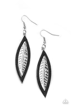 Load image into Gallery viewer, Leather Lagoon - Black Earrings Paparazzi Accessories