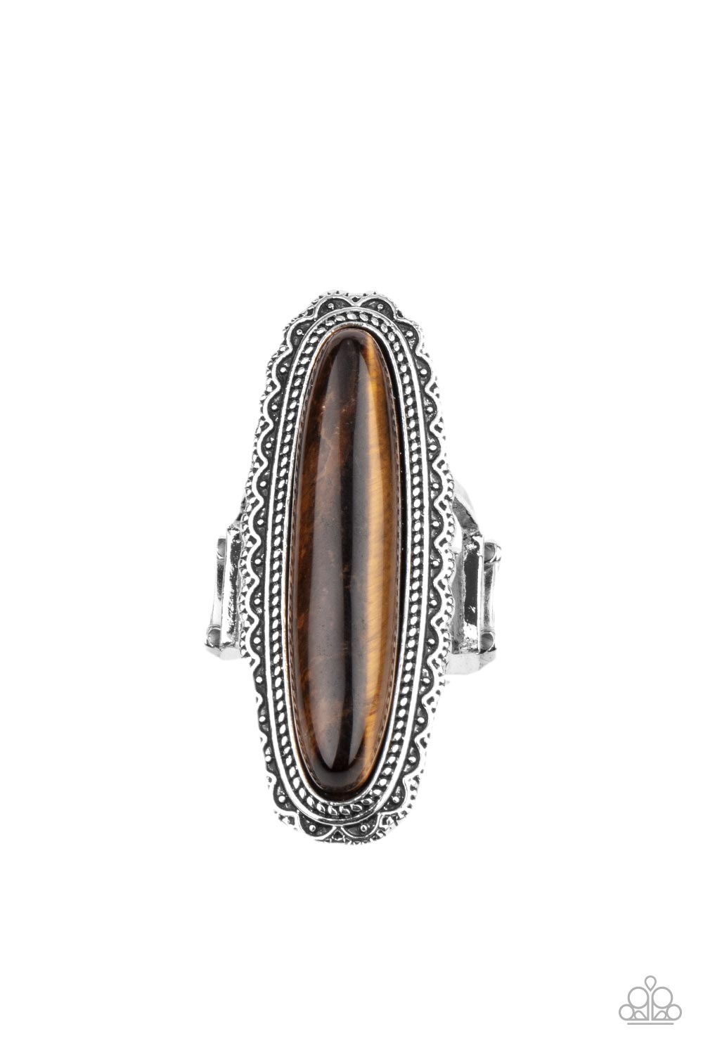 Eco Equinox - Brown Tiger's Eye Ring Paparazzi Accessories