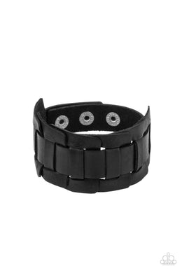 Plainly Plaited - Black Paparazzi Accessories