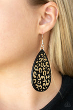 Load image into Gallery viewer, Suburban Jungle - Black Wooden Earrings Paparazzi Accessories