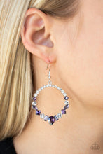 Load image into Gallery viewer, Revolutionary Refinement - Purple Rhinestone Earrings Paparazzi Accessories