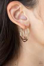 Load image into Gallery viewer, City Contour - Gold Hoop Earrings Paparazzi Accessories