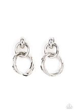 Load image into Gallery viewer, Dynamically Linked - Silver Post Earrings Paparazzi Accessories