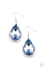 Load image into Gallery viewer, Mega Marvelous - Blue Rhinestone Earrings Paparazzi Accessories