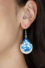 Load image into Gallery viewer, Mega Marvelous - Blue Rhinestone Earrings Paparazzi Accessories