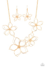 Load image into Gallery viewer, Flower Garden Fashionista - Gold Floral Necklace Paparazzi Accessories