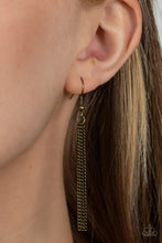 Load image into Gallery viewer, Interstellar Solstice - Brass Oil Spill Gem Necklace Paparazzi Accessories