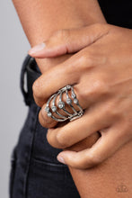 Load image into Gallery viewer, Layer On The Luster - White Rhinestone Ring Paparazzi Accessories