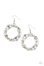 Load image into Gallery viewer, GLOWING in Circles - White Earring Paparazzi Accessories