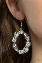 Load image into Gallery viewer, GLOWING in Circles - White Earring Paparazzi Accessories
