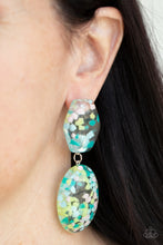 Load image into Gallery viewer, Flaky Fashion - Multi Acrylic Post Earrings Paparazzi Accessories