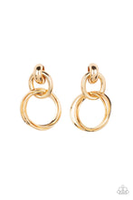 Load image into Gallery viewer, Dynamically Linked - Gold Post Earrings Paparazzi Accessories